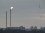 SX01129 Flames from oil refinery chimneys Milford Haven.jpg